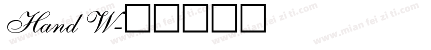Hand W字体转换